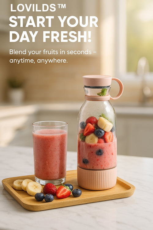 LOVILDS™ Rechargeable Juicer Bottle – Fresh Blends On-the-Go (Save 60% Today!)