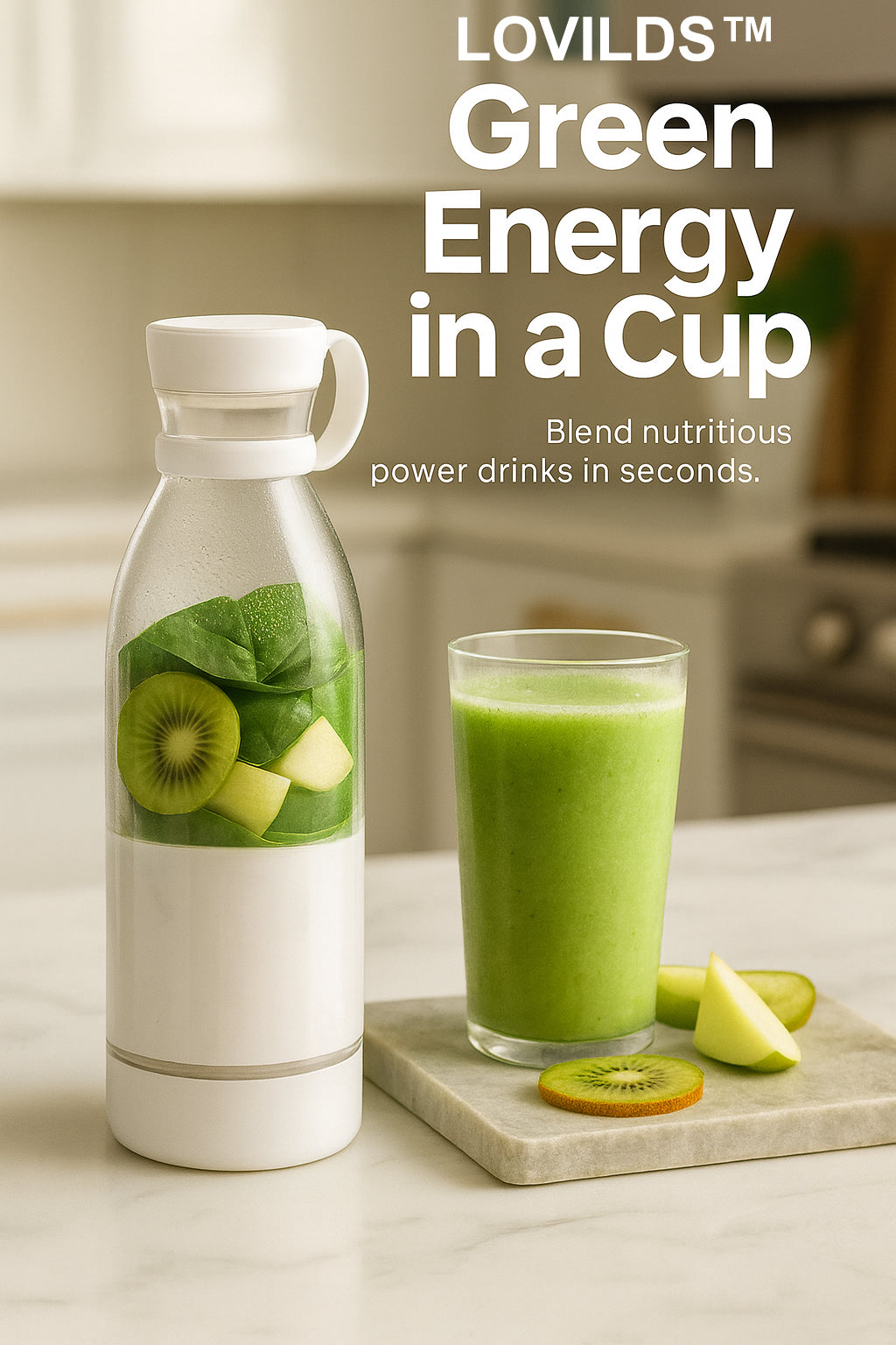 LOVILDS™ Rechargeable Juicer Bottle – Fresh Blends On-the-Go (Save 60% Today!)